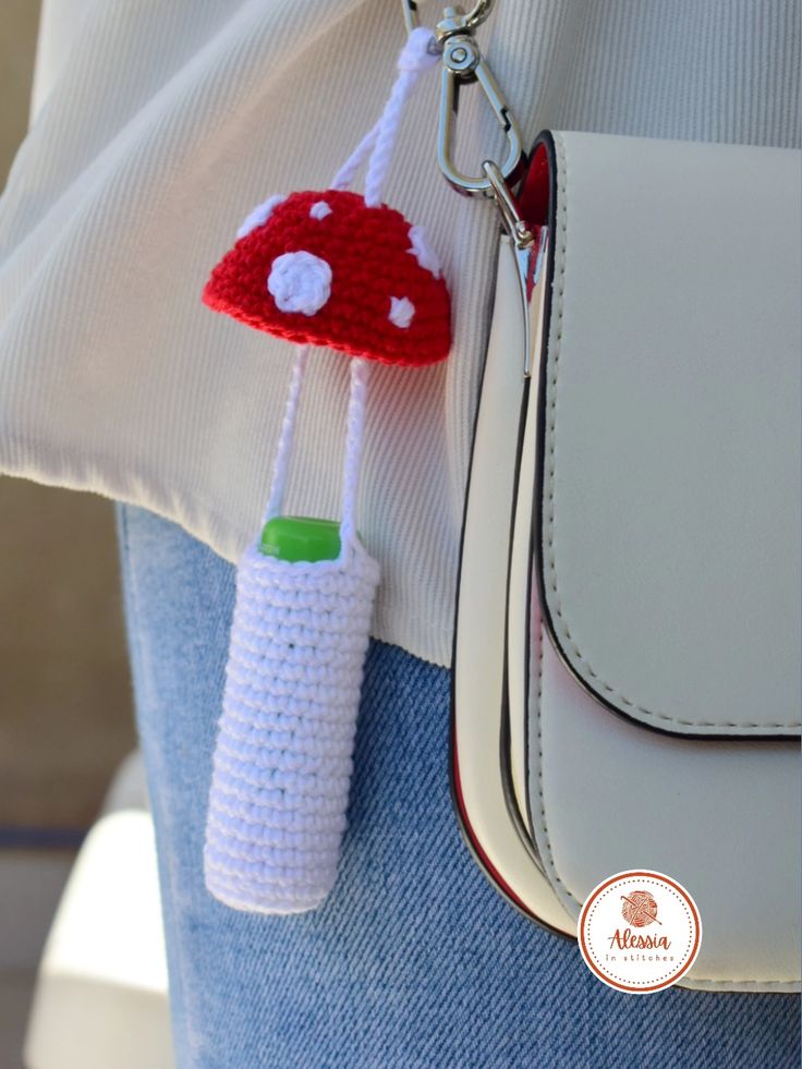 Crochet Lip Balm Holder Keychain – Handmade with Love 🧵(2 Pieces)+ Free Magnet (For Prepaid)
