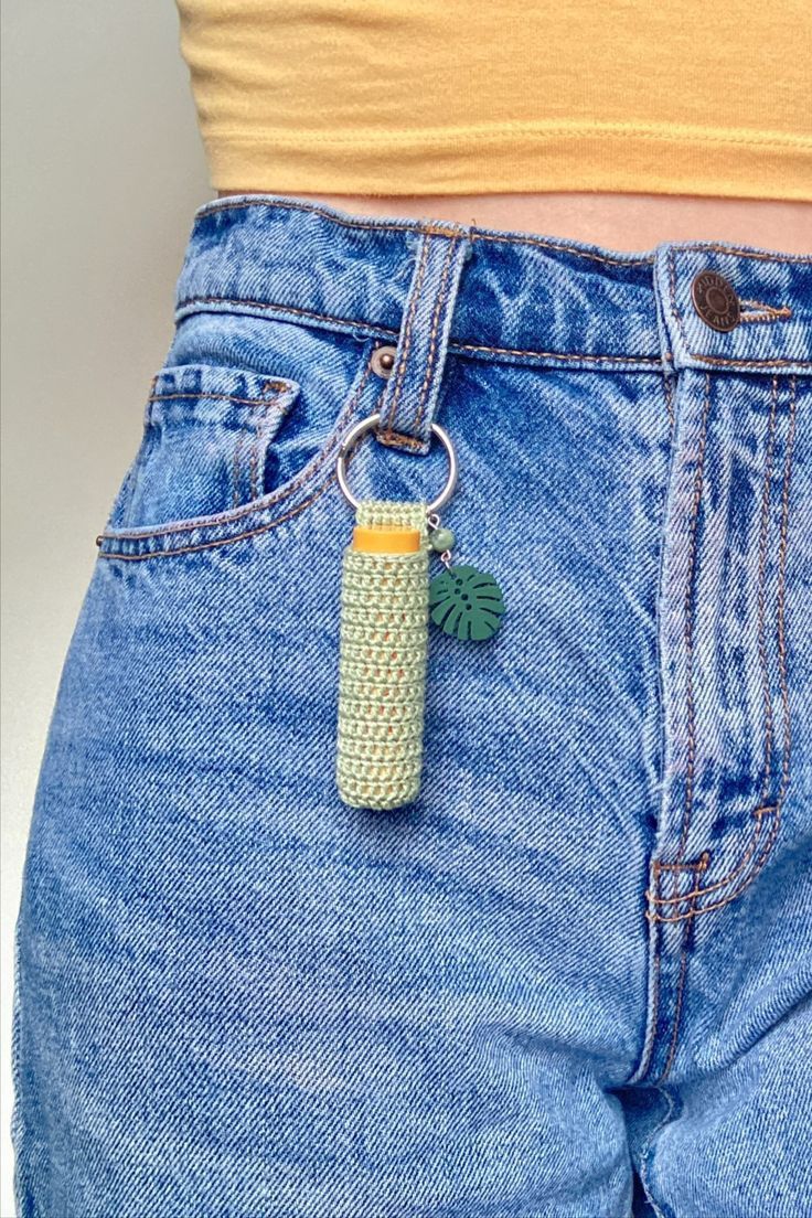Crochet Lip Balm Holder Keychain – Handmade with Love 🧵(2 Pieces)+ Free Magnet (For Prepaid)